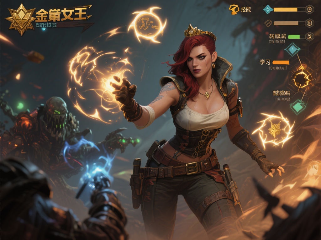 在这个充满机遇和危险的世界里，赏金女王意识到了技能